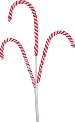 Image de Clayre & Eef Décoration de Noël Canne à sucre 70 cm Rouge Plastique