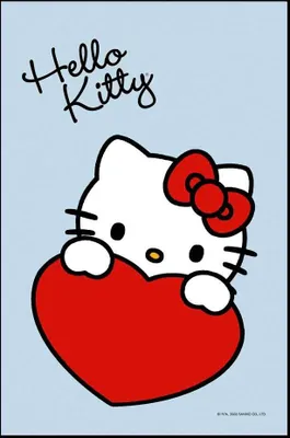 Obrázek produktu pro KS134 Hello Kitty - Červené srdce - Zrcátko s potiskem