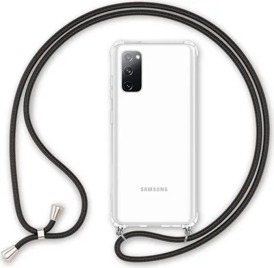 Produktbild von NALIA Samsung Galaxy S20 FE - Handy Hülle mit Kette Cover Schnur Kordel Case Schwarz
