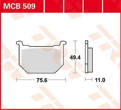 Image de TRW Garniture de frein type organique standard avec ABE, garniture de frein MCB 509" jeu"