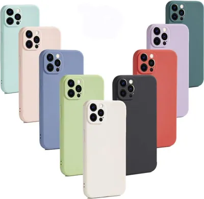 Produktbild von Silikonhülle Für Apple Iphone 13 Pro Max 6,7"" Verschiedene Farben Mix 9 Stück