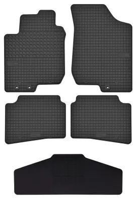 Productafbeelding van Rubberen automatten + tunnelmat voor Hyundai i30 I 2006-2012 (stationwagen/hatchback) – 5-delig, zwart, op maat – Wielganizator SolidTread