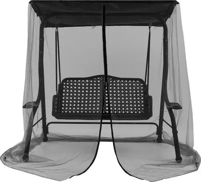 Image de Moustiquaire pour balançoire de jardin XL 3 places - moustiquaire pour balançoire hollywoodienne, moustiquaire de protection extérieure avec fermeture éclair, résistante au vent & aux UV