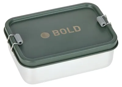 Produktbild von Lässig Brotdose Kinder - Edelstahl Lunchbox BOLD, dark olive