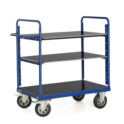 Produktbild von Bako Logistiksysteme Etagenwagen F600 mit 3 Ladeflächen 600kg Tragkraft 1200mm hoch 1000x600mm
