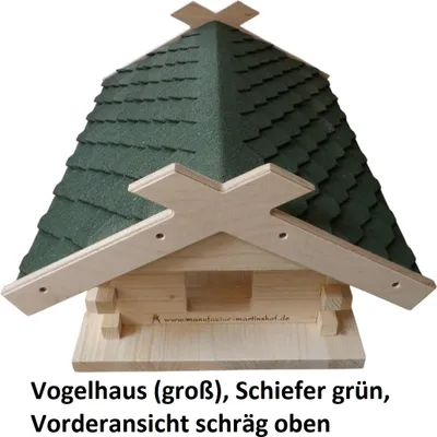 Produktbild von Vogelhaus (groß), Schiefer grün