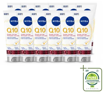 Obrázek produktu pro 12 kusů krému NIVEA Q10 pro obličej a dekolt – zpevňující a proti vráskám – 200 ml – velkopackování