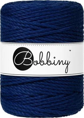 Obrázek produktu pro Bobbiny 3PLY Macramé Rope 5 mm 100 m Ink Blue Šňůra