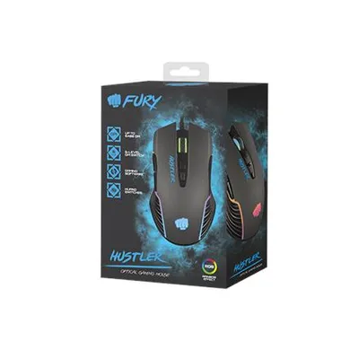 Obrázek produktu pro FURY Hustler, Pro pravky i levky, Optick, USB Typ-A, 6400 DPI, ern