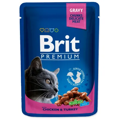 Obrázek produktu pro Premium Cat kapsa with Chicken & Turkey 100g