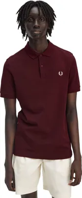 Produktbild von Fred Perry Polo normale Passform bordeaux einfarbig Baumwolle