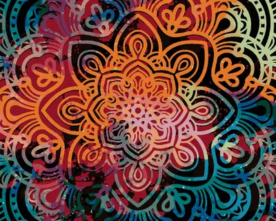 Produktbild von Zuty - Malen nach Zahlen - STRAHLENDES MANDALA, 40x50 cm, ohne Keilrahmen
