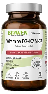 WITAMINA D3 + K2 90 KAPSŁEK - BIOWEN