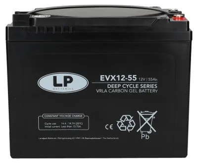 Produktbild von Landport EVX12-55 T6 12V 55Ah AGM-GEL Blei-Carbon Deep Cycle