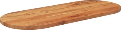 Immagine prodotto di Piano Tavolo 140x60x2,5 cm Ovale in Legno Massello di Acacia