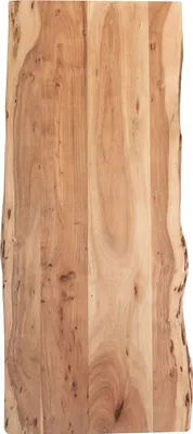 Produktbild von Tischplatte 140x60 cm Toni, Holzplatte Akazienholz massiv + naturfarben + lackiert, Baumkanten-Platte für Heimwerker, Arbeitsplatten, Tische & Fensterbretter