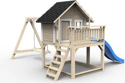 Immagine prodotto di Parco giochi in legno casa bambini legno altalena scivolo JVmoebel