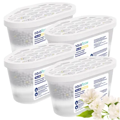 Immagine prodotto di 4 deumidificatori da 400 ml – Assorbitori di umidità per cucina, bagno, auto e soggiorno – Gelsomino