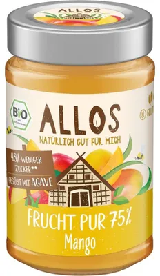 Produktbild von MANGO-MUS (75 % FRUCHTANTEIL)  200 g – ALLOS