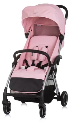 Productafbeelding van Chipolino kinderwagen Illusion, inklapbaar, verstelbare voetsteun, vering, mandje, roze