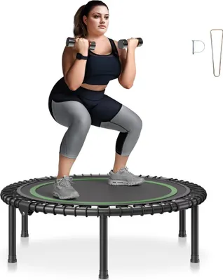 Obrázok produktu pre Mini fitness trampolína - Skladacia tréningová trampolína pre dospelých - priemer 1027 mm - nosnosť 150 kg