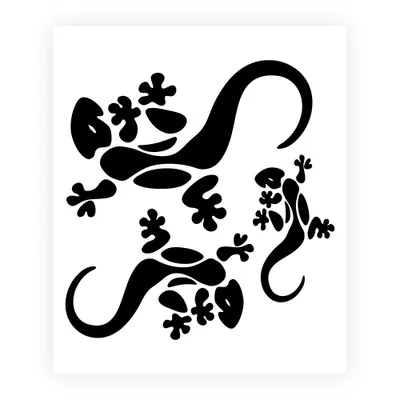 Produktbild von Sticker Aufkleber Gecko Schwarz 14 x 16 cm