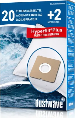 Produktbild von Dustwave®  20 Staubsaugerbeutel für Akiba EUO 100 D, 100 DE -  hocheffizient mit Hygieneverschluss -   Germany