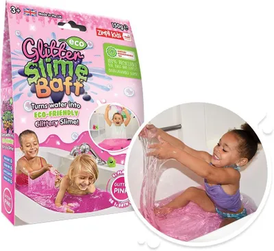 Immagine prodotto di Slime glitter rosa - 1 confezione con 4 applicazioni - Trasforma magicamente l'acqua in una sostanza appiccicosa - Sicuro
