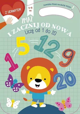 Zdjęcie produktu dla Książka dla Dzieci do Nauki Liczenia do 20 - Zmazywalny Pisak