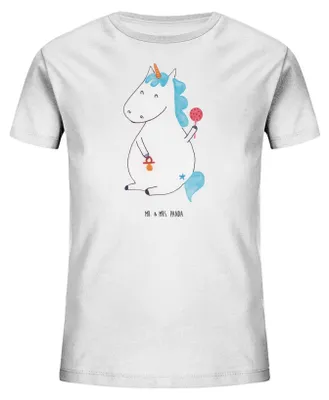 Produktbild von Mr. & Mrs. Panda Kleinkinder T-Shirt Einhorn Baby 3-4 Jahre (98/104) - Weiß - Geschenk, Mutter, Bio Kinder, Einhörner, Unicorn, Geburtstag, Kindershirt, Organic, Teenager