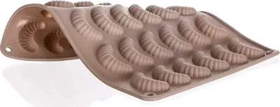 Produktbild von Silikon-Backform für Kipferl, 30 Stück, 35x25x1,3 cm, Braun