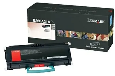 Obrázek produktu pro Lexmark E260A21E, 3500 str., Černá, 1 kusů