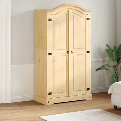 Produktbild von Möbel Kleiderschrank Corona 102x52x186 cm Massivholz Kiefer - Kleiderschränke 4012154
