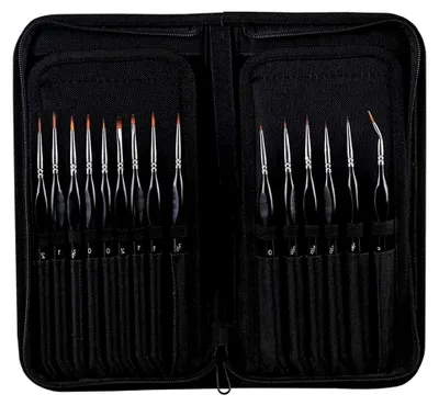 Produktbild von 15-teiliges Detailpinsel-Set für Miniaturmalerei