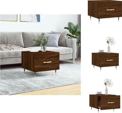 Produktbild von vidaXL Couchtisch Braun Eichen-Optik 50x50x40 cm Holzwerkstoff -  Couchtische