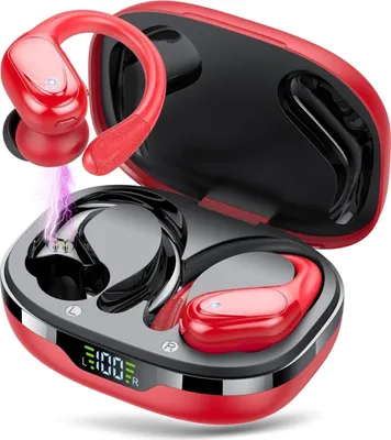 Produktbild von Sport, Kopfhörer Kabellos Bluetooth 5.3, 60 Std Kabellose Kopfhörer mit Tiefer Bass, mit 4 ENC Klarer Mic, IPX7 wasserdichte mit Ohrhaken