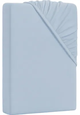 Produktbild von Spannbettlaken mit Gummizug für Matratze 25 cm Blau 2 Stück 135x190 cm