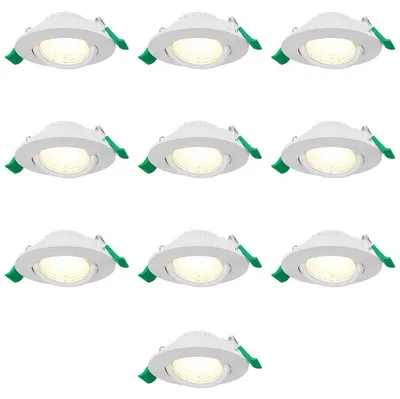 Image de HOFTRONIC - Spot LED encastrable orientable 6W 570lm CCT 2700K/4000K/6000K Blanc