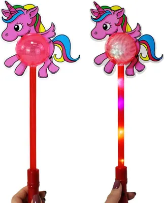 Produktbild von Einhorn Stab für Kinder in Pink - ca. 38 cm