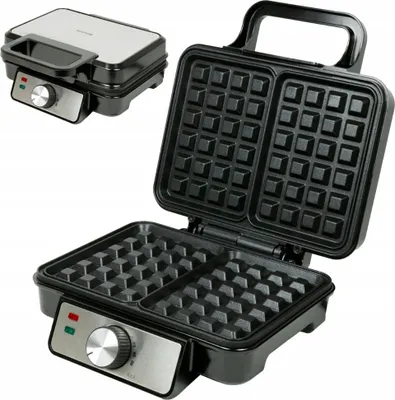 Produktbild von Waffeleisen Grosse Antihaftbeschichtete Waffeln Temperaturregelung 1200W Leistungsstark