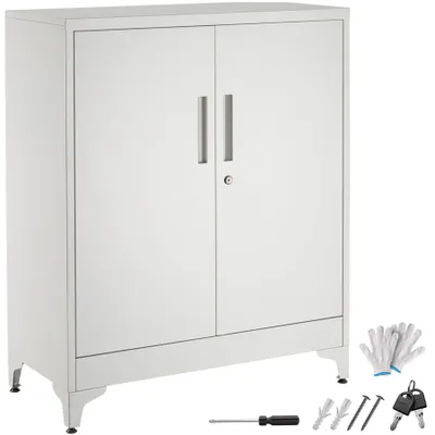 Produktbild von tectake® Aktenschrank Blake inklusive Handschuhe für Aufbau Kippschutz, höhenverstellbare Füße