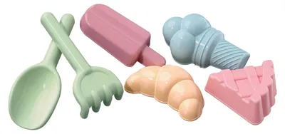 Produktbild von Androni Delikatessen Sandformen mit Schaufel und Rechen, 6-tlg.