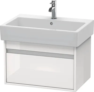 Produktbild von Waschtischunterbau KETHO 440x650mm weiß hochglanz weiß hochglanz