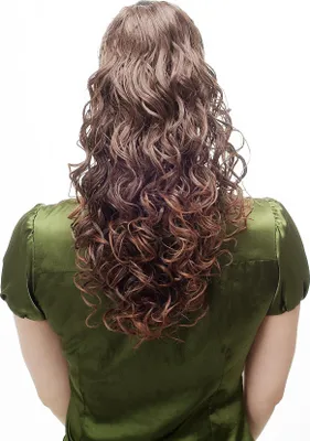 Produktbild von WIG ME UP Haarteil Zopf Locken Volumen Braun Mix NC002-2T30