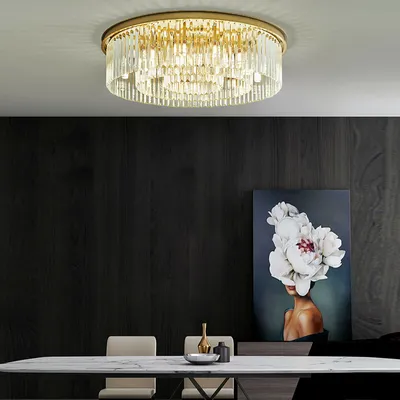 Obrázek produktu pro Moderní křišťálové stropní svítidlo Lustr Křišťálová lampa Stropní svítidlo Přívěsek Flush Mount Lamp Přívěsek do obývacího pokoje 110-220 V.