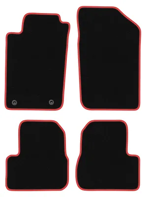 Obrázok produktu pre Velúrové autokoberce pre: Peugeot 206 1998-2010 hatchback, SW, kombi, CC, kabriolet čierno-červené