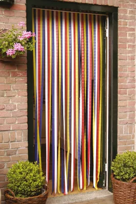 Zdjęcie produktu dla kurtyna drzwiowa moskitiera wielokolorowa 90x210 cm