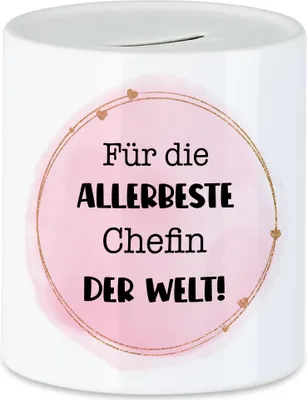 Produktbild von Für die allerbeste Chefin der Welt Spardose Geschenkidee Weihnachten Geburtstag Rente Ruhestand Abschied