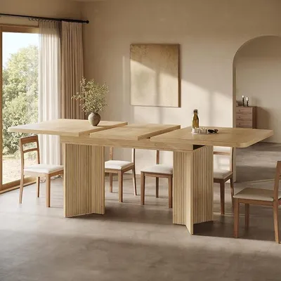 Imagen del producto de Mesa extensible para 4-6 personas, mesa de comedor de 120-160 cm