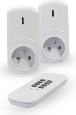 Image de CHACON Kit de 2 prises télécommandées on/off avec télécommande